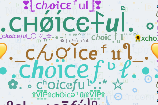 Word of the Day: Choiceful